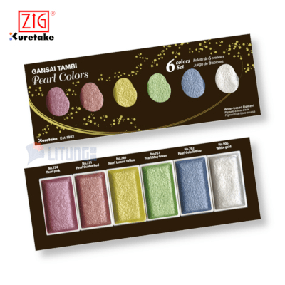 ZIG 顏彩耽美(珍珠色) 6色水彩磚套裝